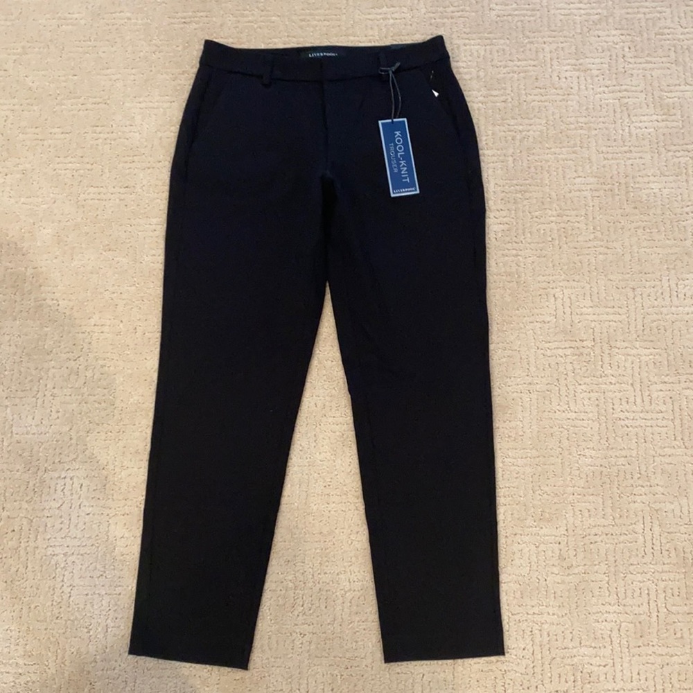 NWT Liverpool Jeans Co Kelsey Knit Trousers in Black - Size 6